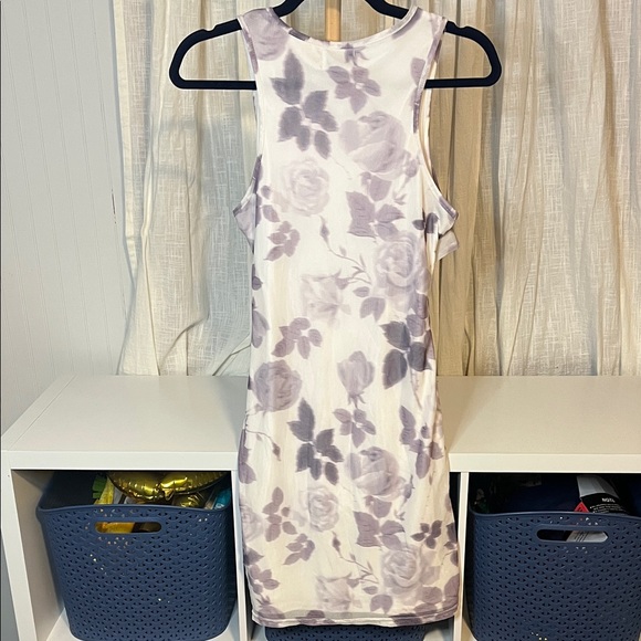Asos Purple Floral Mini Dress, Size 10 - Picture 4 of 5